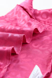 Pink Leopard Print Casual Sleeveless Satin Top