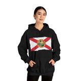 Florida Flag Black Unisex Heavy Blend™ Hooded Sweatshirt