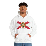 Florida Flag White Unisex Heavy Blend™ Hooded Sweatshirt
