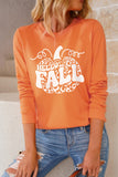 Orange HELLO FALL Pumpkin Graphic Sweatshirt