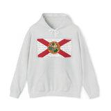 Florida Flag Grey Unisex Heavy Blend™ Hooded Sweatshirt